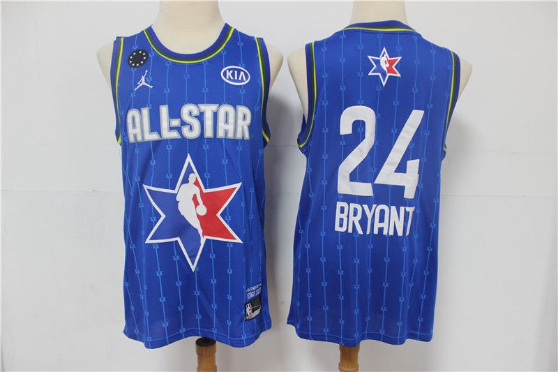 Men Los Angeles Lakers 24 Bryant Blue 2020 All Star NBA Jerseys